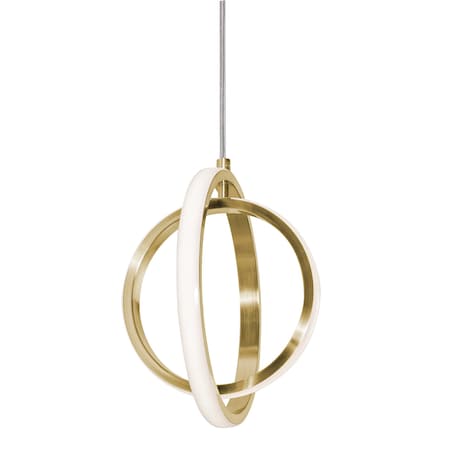 Afx Lock 9" LED Pendant Light - Satin Brass LCKP09L30D1SB
